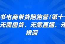 小红书电商带货陪跑营(第十一期)，无需囤货、无需直播、无需投流-蜗牛学社