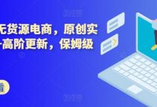 拼多多无货源电商，原创实操技术+高阶更新，保姆级教程-蜗牛学社