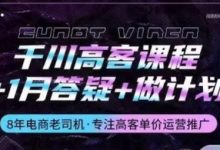 千川高客课程+1月答疑+做计划,详解千川原理和投放技巧-蜗牛学社