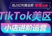 TikTok Shop美区小店进阶运营，抢占红利黄金期 嘎嘎出单-蜗牛学社