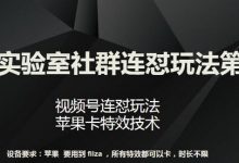 梅花实验室社群连怼玩法第八期，视频号连怼玩法 苹果卡特效技术-蜗牛学社