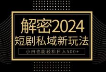 10分钟教会你玩转短剧私域变现,小白也能轻松日入500+-冒泡网