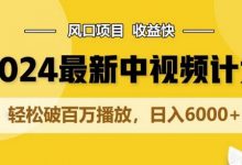 最新爆火中视频计划玩法，风口项目，收益快，轻松破百万播放，日入6000+-蜗牛学社