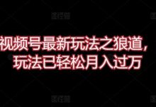 微信视频号最新玩法之狼道，目前玩法已轻松月入过万-蜗牛学社