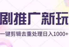 短剧推广新玩法，不剪辑，工具助力一键过原创，日入1000+-蜗牛学社