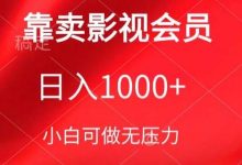靠卖影视会员，日入1000+，落地保姆级教程，新手可学-蜗牛学社