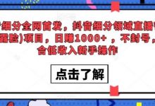 全网首发，抖音细分领域直播带货(不露脸)项目，日赚1000+ ，不封号，适合低收入新手操作-蜗牛学社