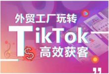 外贸工厂玩转TikTok高效获客，多种引流方式与账号定位技巧，拆解爆款短视频打造成功案例-蜗牛学社