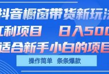 抖音橱窗带货新玩法，单日收益几张，操作简单，条条爆款-蜗牛学社