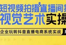 短视频拍摄&直播间搭建视觉艺术实操课,手把手场景演绎,从0-1短视频实操课-蜗牛学社