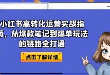小红书高转化运营实战指南，从爆款笔记到爆单玩法的链路全打通-蜗牛学社