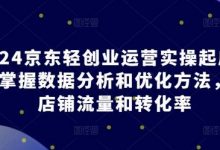 京东轻创业运营实操起店课程，掌握数据分析和优化方法，提升店铺流量和转化率-蜗牛学社