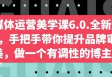 自媒体运营美学课6.0.全新升级，手把手带你提升品牌审美，做一个有调性的博主-蜗牛学社