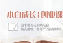 小白成长创业课：追求理论与实践结合，踏实落地，有尊严的持续赚钱-42节-蜗牛学社