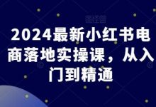 最新小红书电商落地实操课,从入门到精通-蜗牛学社