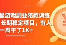 磁力聚星游戏副业陪跑训练营1.0，长期稳定项目，有人一周干了1K+-蜗牛学社