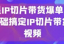 明星IP切片带货爆单营，0基础搞定IP切片带货短视频-蜗牛学社
