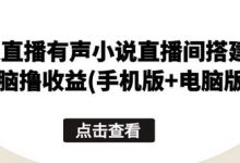无人直播有声小说直播间搭建，无脑撸收益(手机版+电脑版)-蜗牛学社