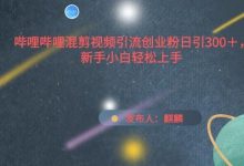 哔哩哔哩混剪视频引流创业粉日引300+，新手小白轻松上手-蜗牛学社