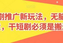 短剧推广新玩法，无脑搬运，干短剧必须是搬运-蜗牛学社