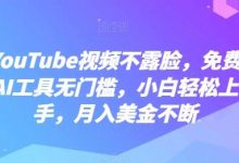 YouTube视频不露脸，免费AI工具无门槛，小白轻松上手，月入美金不断-蜗牛学社