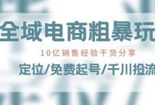 全域电商-粗暴玩法课：10亿销售经验干货分享!定位/免费起号/千川投流-蜗牛学社