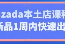 Lazada本土店课程，新品1周内快速出单-蜗牛学社