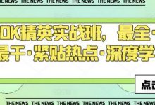 TIKTOK精英实战班，最全·最新·最干·紧贴热点·深度学习-蜗牛学社