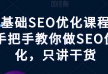 零基础SEO优化课程，手把手教你做SEO优化，只讲干货-蜗牛学社