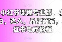 小红书课程专业版，小白，达人，品牌商家，小红书电商教程-蜗牛学社