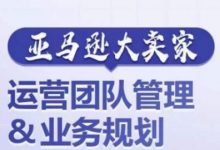 亚马逊大卖家-运营团队管理&业务规划，为你揭秘如何打造超强实力的运营团队-蜗牛学社
