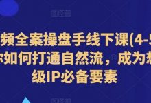 短视频全案操盘手线下课(4-5月)教你如何打通自然流，成为想象级IP必备要素-蜗牛学社