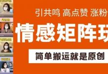 简单搬运，情感矩阵玩法，涨粉速度快，可带货，可起号-蜗牛学社
