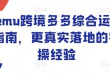 Temu跨境多多综合运营指南，更真实落地的实操经验-蜗牛学社