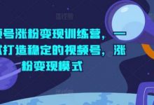视频号涨粉变现训练营，一站式打造稳定的视频号，涨粉变现模式-蜗牛学社