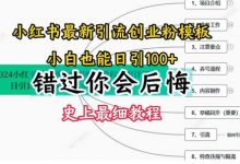 小红书引流创业粉史上最细教程，手把手教你引流-蜗牛学社