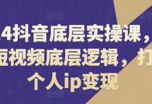 抖音底层实操课,重塑短视频底层逻辑,打造个人ip变现-蜗牛学社