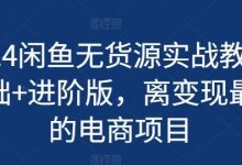 闲鱼无货源实战教程-基础+进阶版，离变现最近的电商项目-蜗牛学社