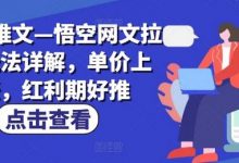 小说推文—悟空网文拉新玩法详解，单价上涨，红利期好推-蜗牛学社
