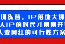 超级IP训练营，IP落地大课震撼来袭，个人IP的时代才刚刚开始，素人变网红的可行性方案-蜗牛学社