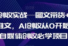 AI创收实战—图文带货+小说推文，AI创收从0开始，自媒体创收必学项目-蜗牛学社