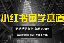 小红书国学赛道，无脑粘贴复制，单日1K，实操演示，小白即刻上手-蜗牛学社