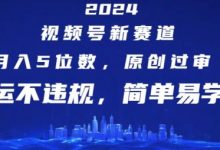 视频号新赛道,月入5位数+,原创过审,搬运不违规,简单易学-蜗牛学社