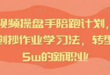 IP短视频操盘手陪跑计划，全平台独创抄作业学习法，转型月入5w的新职业-蜗牛学社