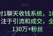 1对1聊天收钱系统，10年专注于引流和成交，全网130万+粉丝-蜗牛学社