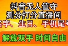 年抖音撸音浪新玩法：生日尾号打分测分无人直播，每日轻松赚2500+-蜗牛学社