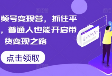 微信视频号变现营，抓住平台优势，普通人也能开启带货变现之路-蜗牛学社