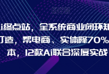 Ai终点站，全系统商业闭环矩阵打造，帮电商、实体降70%成本，12款Ai联合深度实战【0906更新】-蜗牛学社