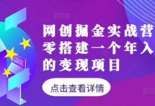 网创掘金实战营，从零搭建一个年入百万的变现项目（持续更新）-蜗牛学社