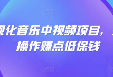 可视化音乐中视频项目，无脑操作赚点低保钱-蜗牛学社